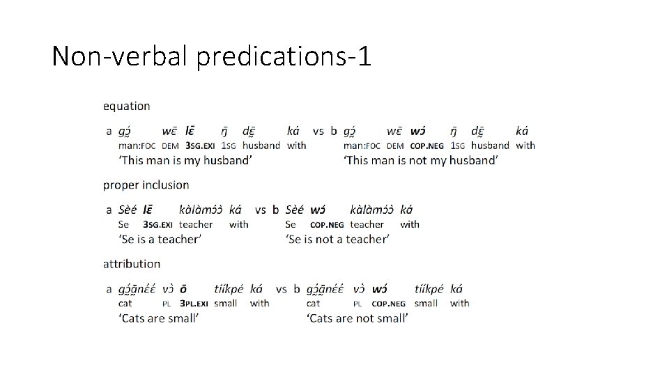 Non-verbal predications-1 