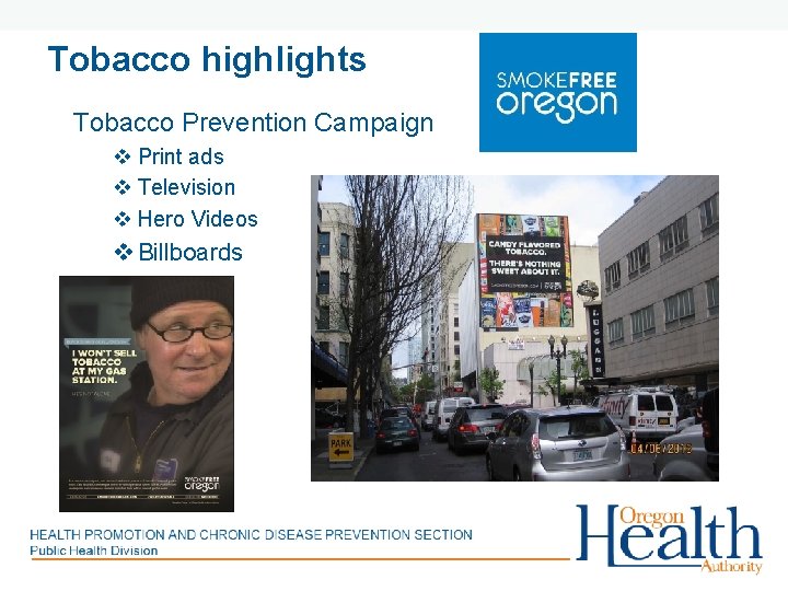 Tobacco highlights Tobacco Prevention Campaign v Print ads v Television v Hero Videos v