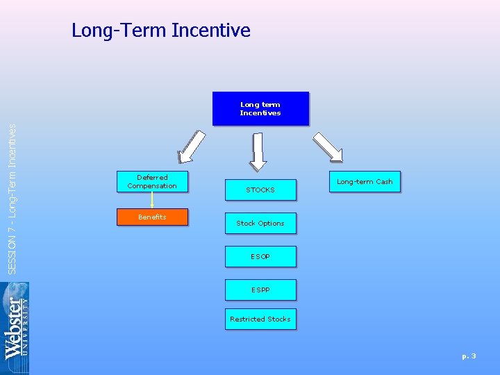 Long-Term Incentive SESSION 7 - Long-Term Incentives Long term Incentives Deferred Compensation Benefits STOCKS