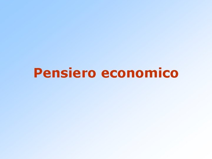 Pensiero economico 