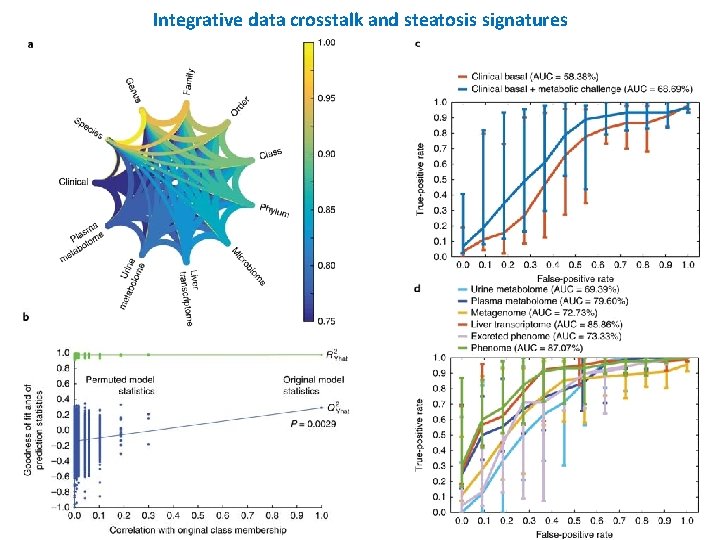 Integrative data crosstalk and steatosis signatures 