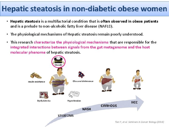 Hepatic steatosis in non-diabetic obese women • Hepatic steatosis is a multifactorial condition that