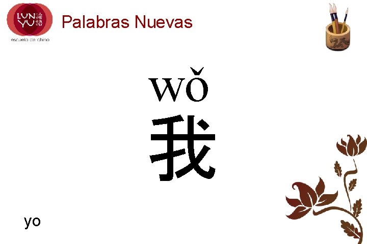 Palabras Nuevas wǒ 我 yo 