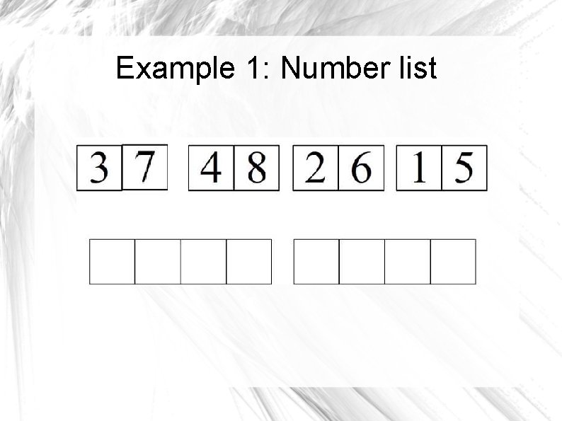 Example 1: Number list 