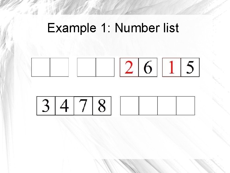 Example 1: Number list 