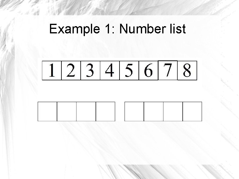 Example 1: Number list 