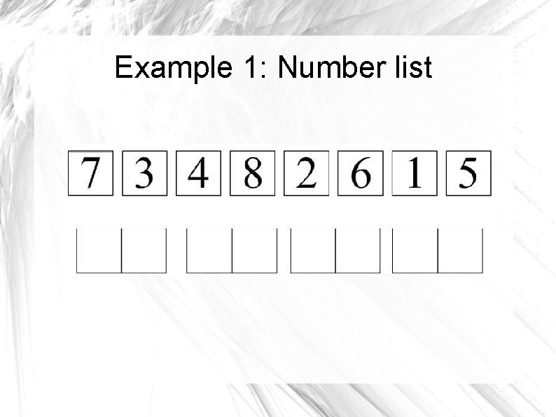 Example 1: Number list 