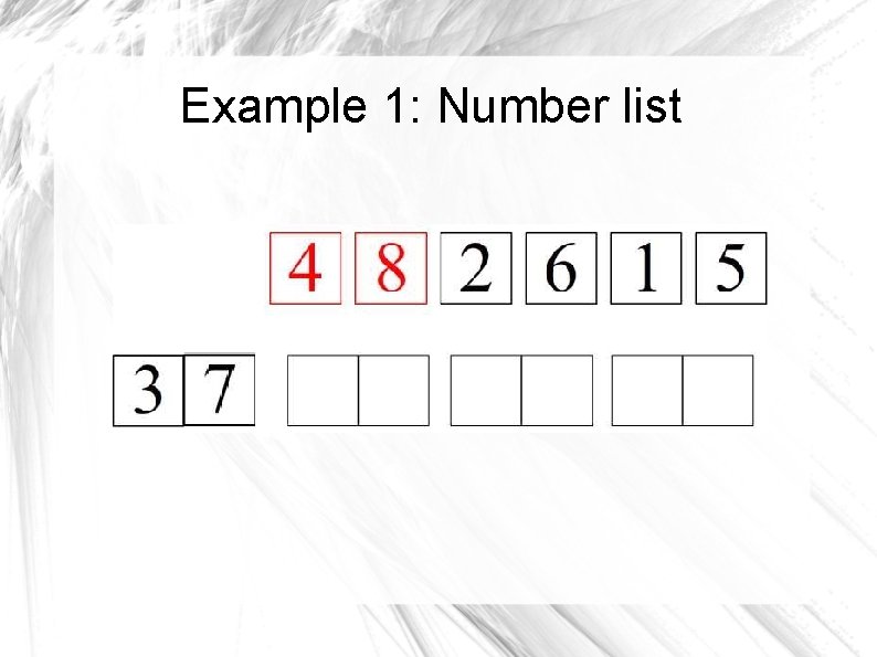 Example 1: Number list 