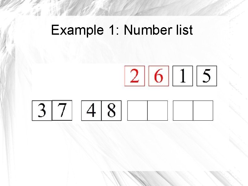 Example 1: Number list 