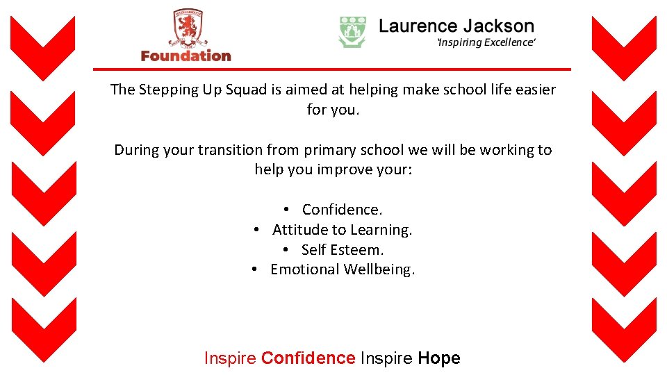 The Stepping Up Squad is aimed at helping make school life easier for you.