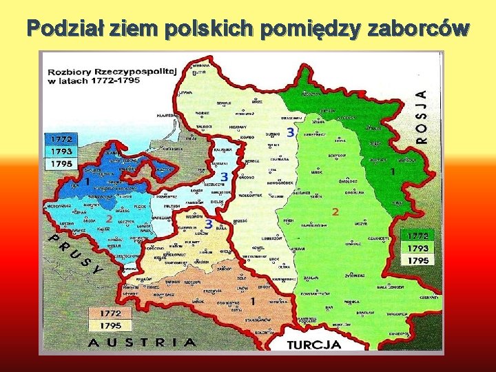 Podział ziem polskich pomiędzy zaborców 
