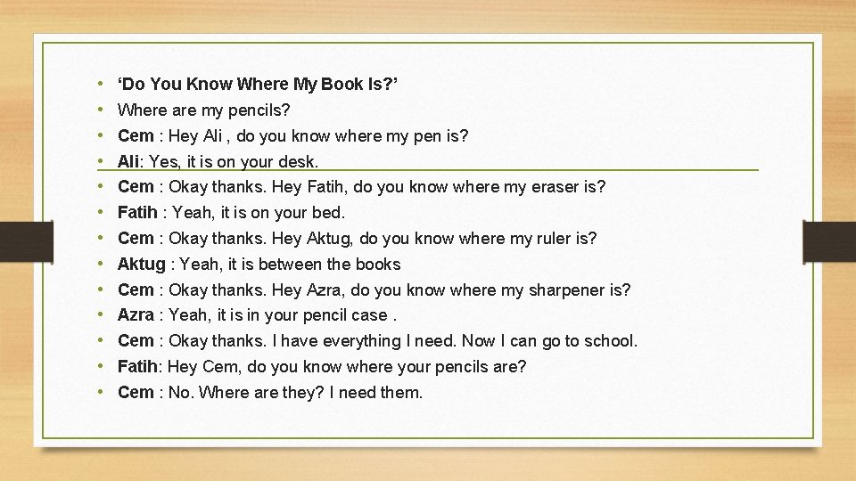  • • • • ‘Do You Know Where My Book Is? ’ Where