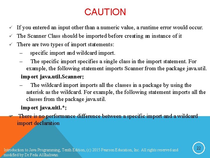 CAUTION ü ü ü F If you entered an input other than a numeric CAUTION ü ü ü F If you entered an input other than a numeric