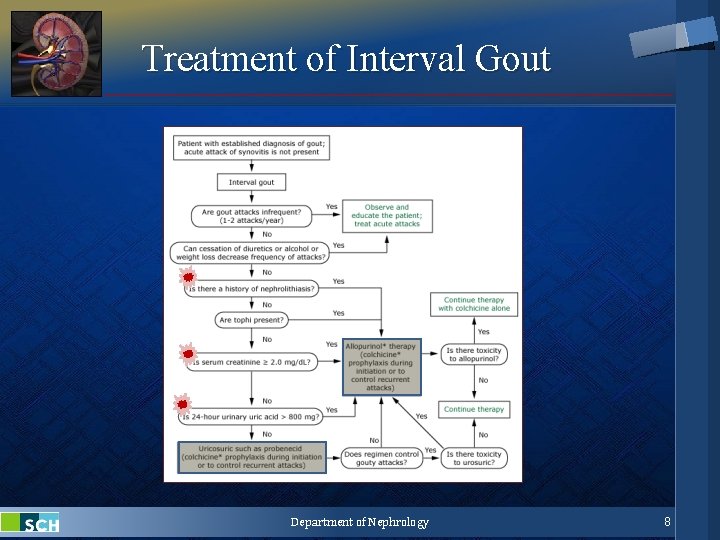 Treatment of Interval Gout Department of Nephrology 8 