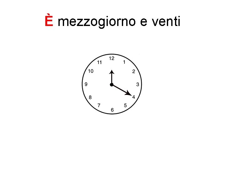 È mezzogiorno e venti 