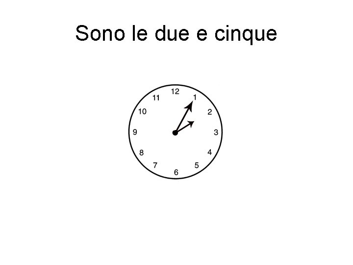 Sono le due e cinque 