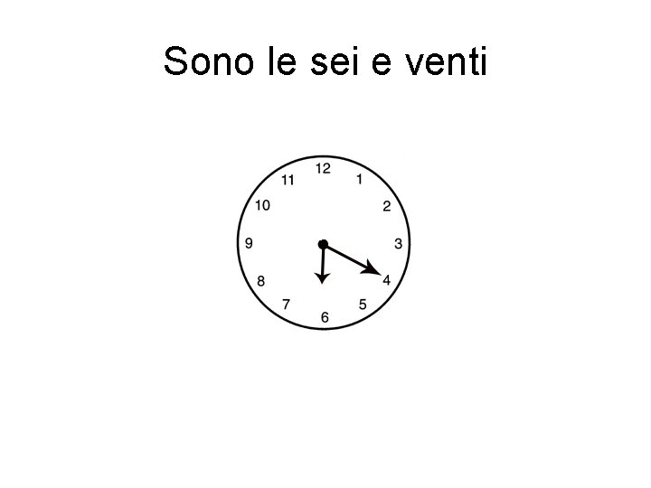 Sono le sei e venti 