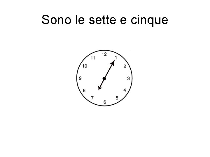 Sono le sette e cinque 