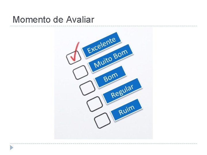 Momento de Avaliar 
