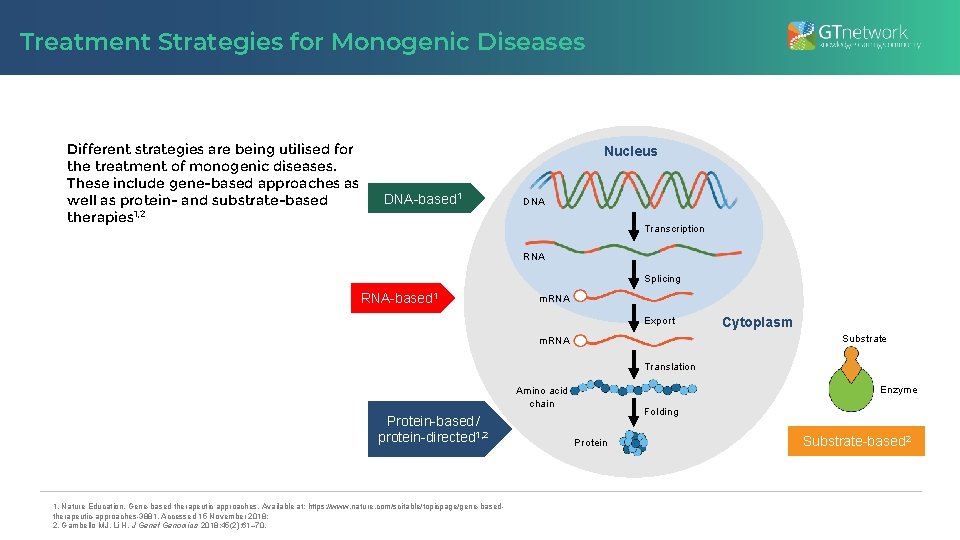 Treatment Strategies for Monogenic Diseases Different strategies are being utilised for the treatment of