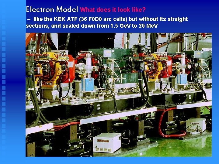 Electron Model What does it look like? – like the KEK ATF (36 F