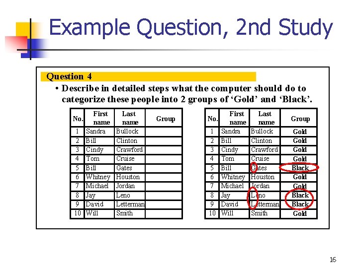 Example Question, 2 nd Study Question 4 • Describe in detailed steps what the Example Question, 2 nd Study Question 4 • Describe in detailed steps what the