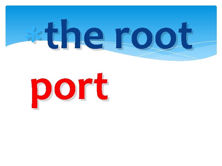  the root port 