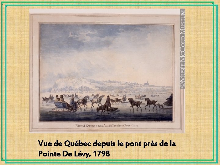 Vue de Québec depuis le pont près de la Pointe De Lévy, 1798 