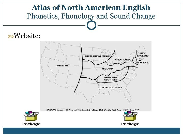 Atlas of North American English Phonetics, Phonology and Sound Change Website: 