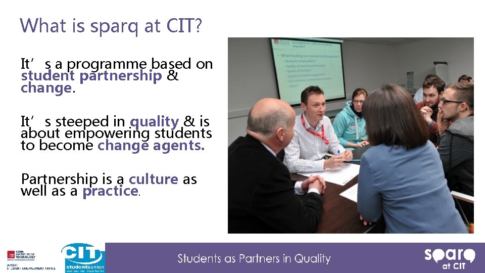 What is sparq at CIT? It’s a programme based on student partnership & change.