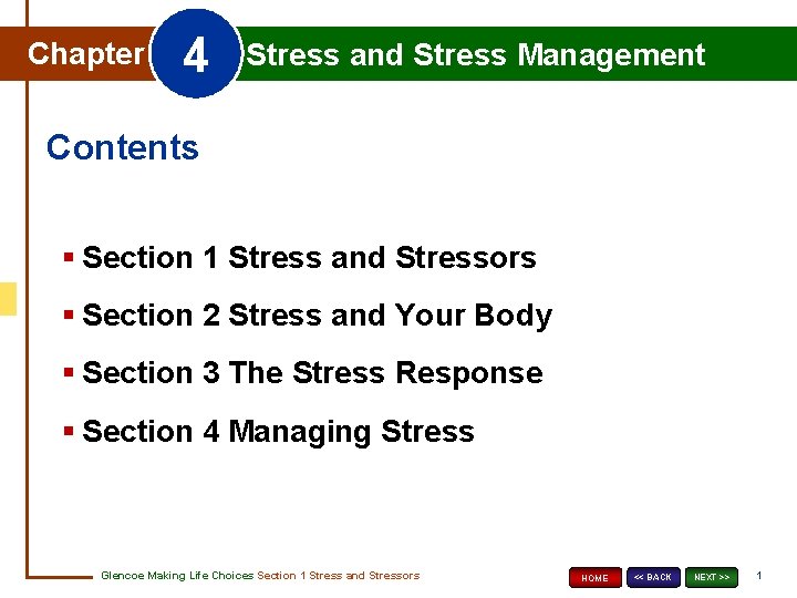 4 Chapter 4 Stress and Stress Management Chapter