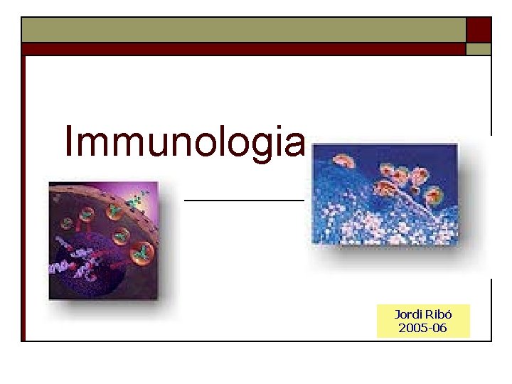 Immunologia Jordi Ribó 2005 -06 