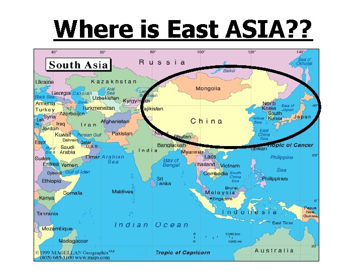 Where is East ASIA? ? 