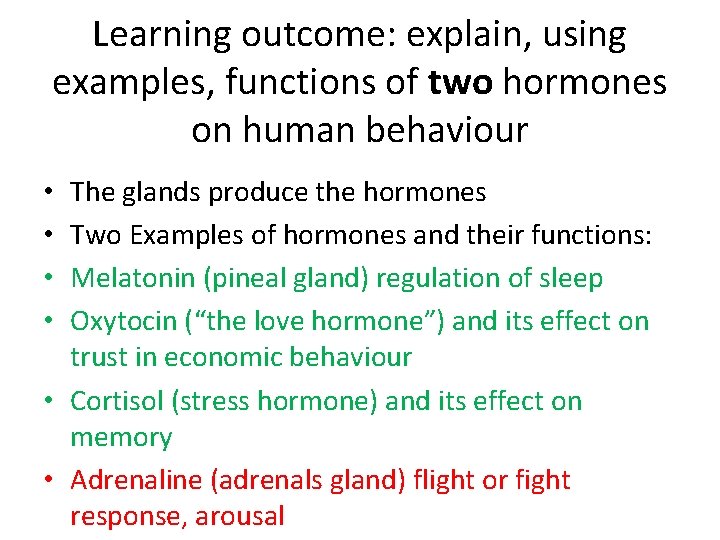 The Endocrine System Chapter 2 1 Biological level