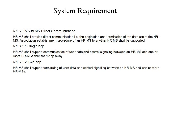 System Requirement 