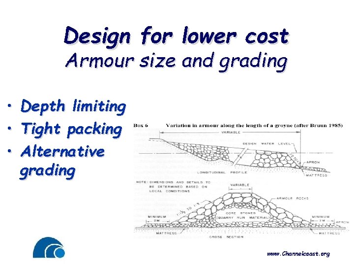 Design for lower cost Armour size and grading • • • Depth limiting Tight
