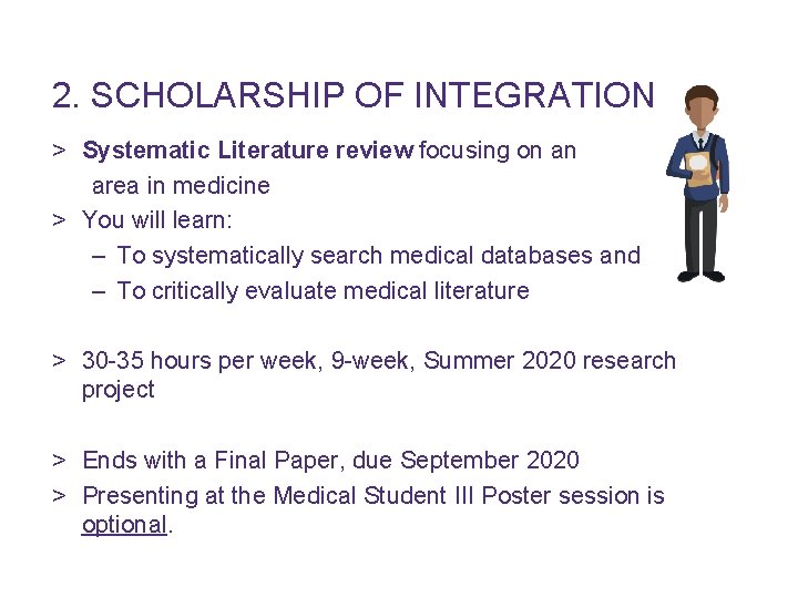2. SCHOLARSHIP OF INTEGRATION > Systematic Literature review focusing on an area in medicine