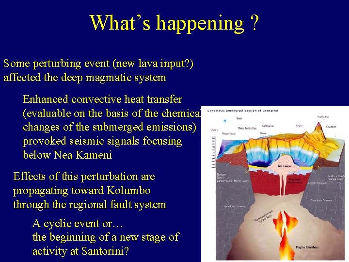 What’s happening ? Some perturbing event (new lava input? ) affected the deep magmatic