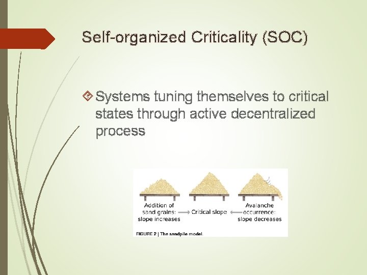Self-organized Criticality (SOC) Systems tuning themselves to critical states through active decentralized process 
