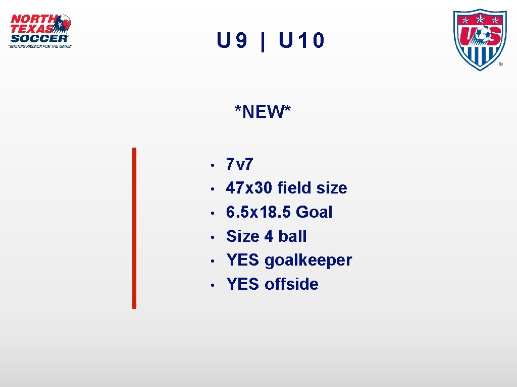 U 9 | U 10 *NEW* • • • 7 v 7 47 x