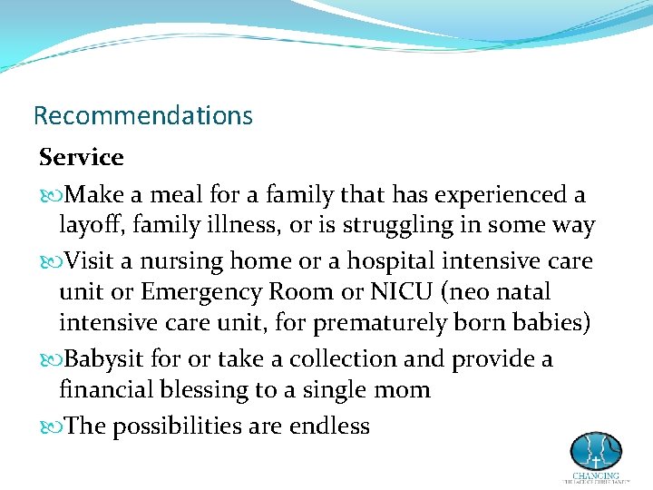 Recommendations Service Make a meal for a family that has experienced a layoff, family Recommendations Service Make a meal for a family that has experienced a layoff, family