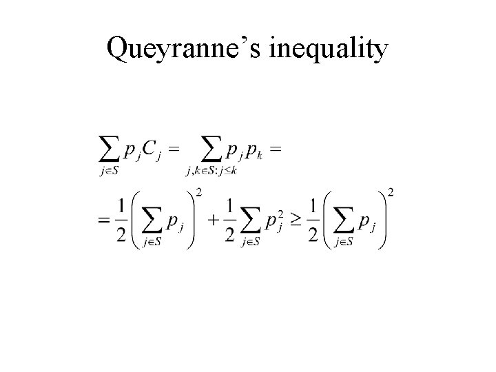 Queyranne’s inequality 