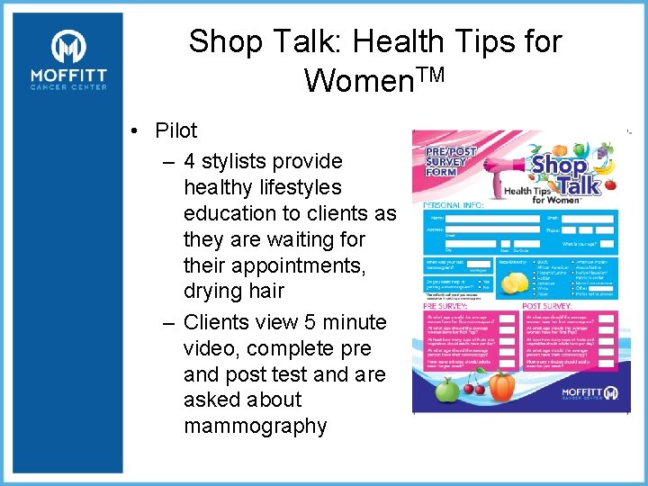 Shop Talk: Health Tips for Women. TM • Pilot – 4 stylists provide healthy