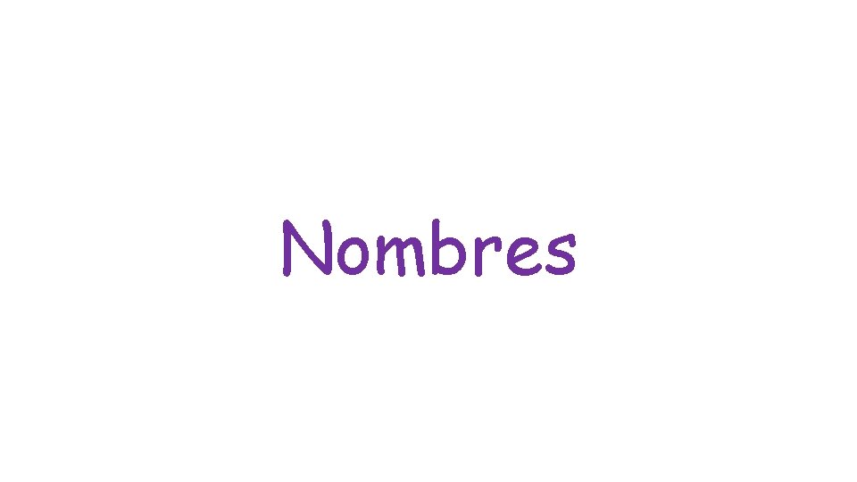 Nombres 