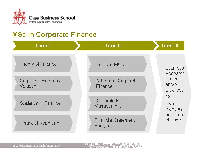 MSc in Corporate Finance Term I Theory of Finance Corporate Finance & Valuation Term