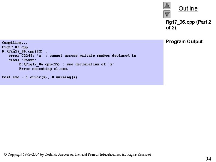 Outline fig 17_06. cpp (Part 2 of 2) Compiling. . . Fig 17_06. cpp