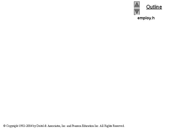 Outline employ. h © Copyright 1992– 2004 by Deitel & Associates, Inc. and Pearson