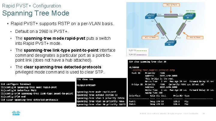 Rapid PVST+ Configuration Spanning Tree Mode § Rapid PVST+ supports RSTP on a per-VLAN Rapid PVST+ Configuration Spanning Tree Mode § Rapid PVST+ supports RSTP on a per-VLAN