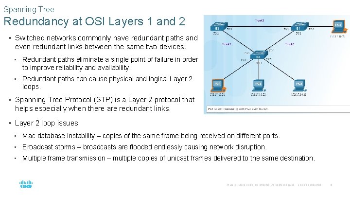 Spanning Tree Redundancy at OSI Layers 1 and 2 § Switched networks commonly have Spanning Tree Redundancy at OSI Layers 1 and 2 § Switched networks commonly have
