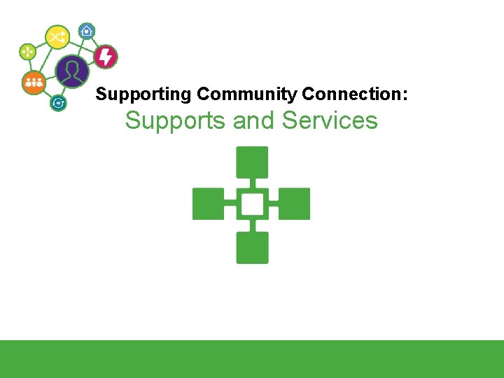 Supporting Community Connection: Supports and Services 